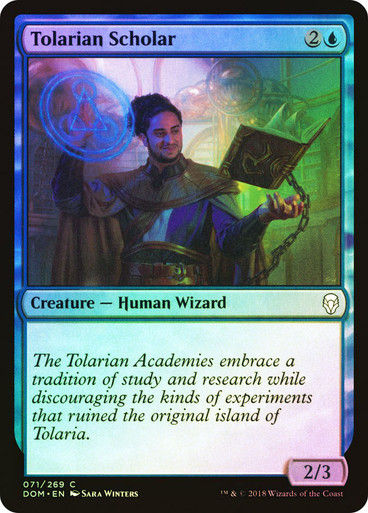 Tolarian Scholar (DOM) (71) / Foil