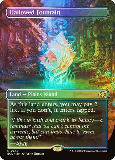 Hallowed Fountain // Hallowed Fountain (ECL) (347) / Borderless / Foil