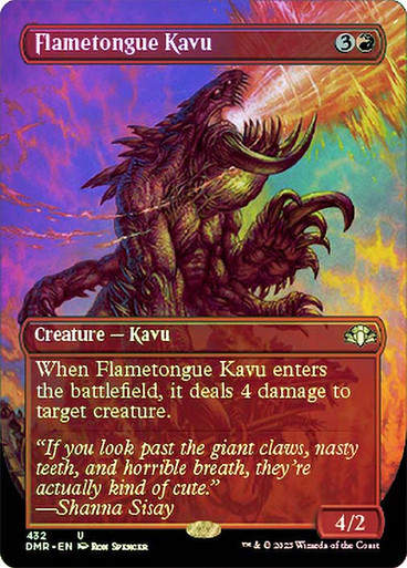 Flametongue Kavu (DMR) / Borderless / Foil