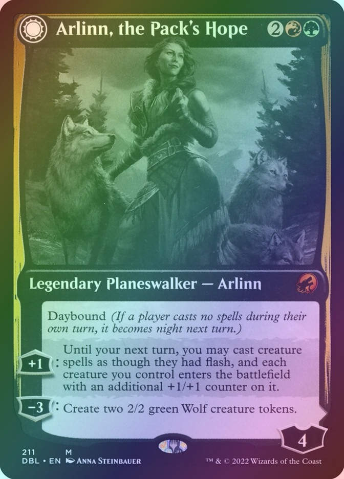 Arlinn, the Pack's Hope // Arlinn, the Moon's Fury (DBL) (211) / Foil