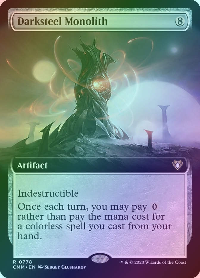 Darksteel Monolith (CMM) (778) / Extended Art / Foil