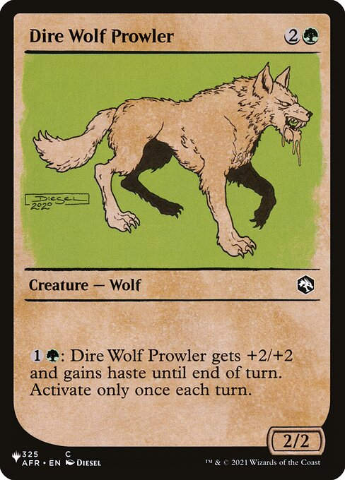 Dire Wolf Prowler (PLST) (AFR-325) / Showcase