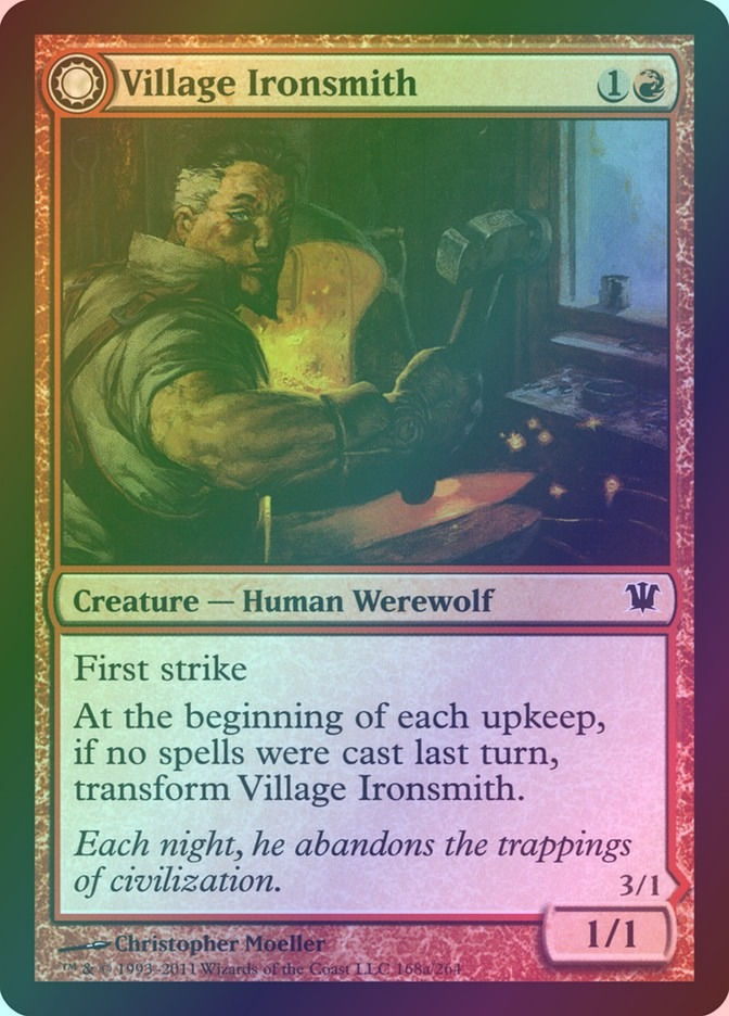 Village Ironsmith // Ironfang (ISD) (168) / Foil — cara 1 de 2