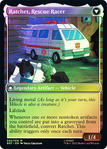 Ratchet, Field Medic // Ratchet, Rescue Racer (BOT) (2) / Foil — cara 2 de 2