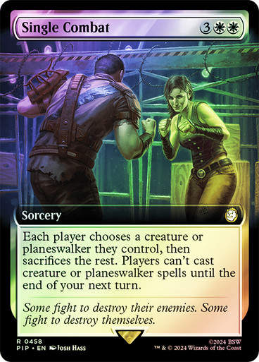 Single Combat (pip) (458) / Extended Art Foil