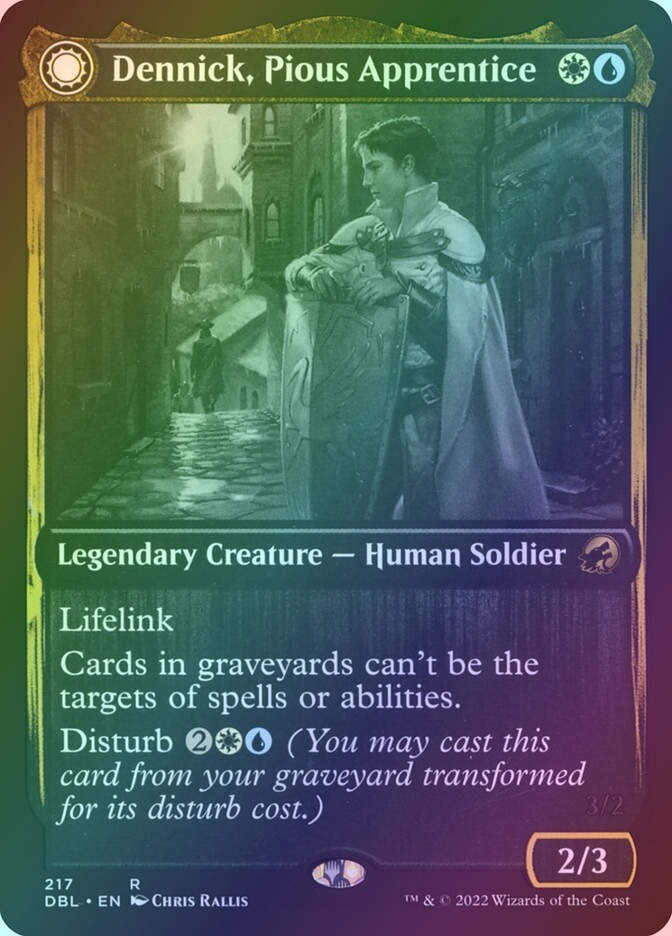 Dennick, Pious Apprentice // Dennick, Pious Apparition (DBL) (217) / Foil