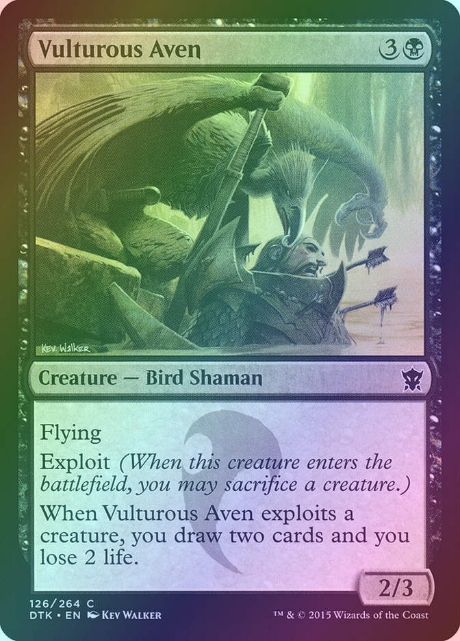 Vulturous Aven (DTK) (126) / Foil