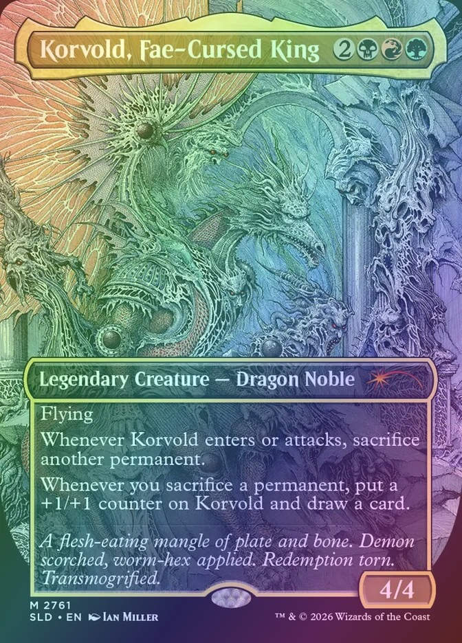 Korvold, Fae-Cursed King (SLD) (2761) / Borderless / Foil