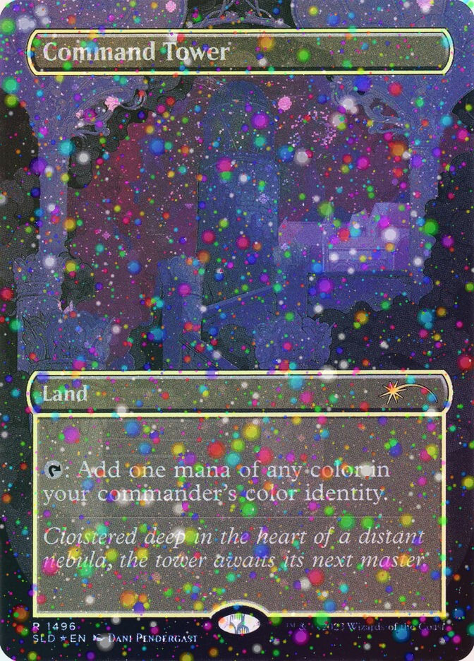 Command Tower (SLD) (1496★) / Borderless / Galaxy Foil