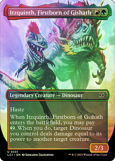 Itzquinth, Firstborn of Gishath (lci) / Borderless / Foil