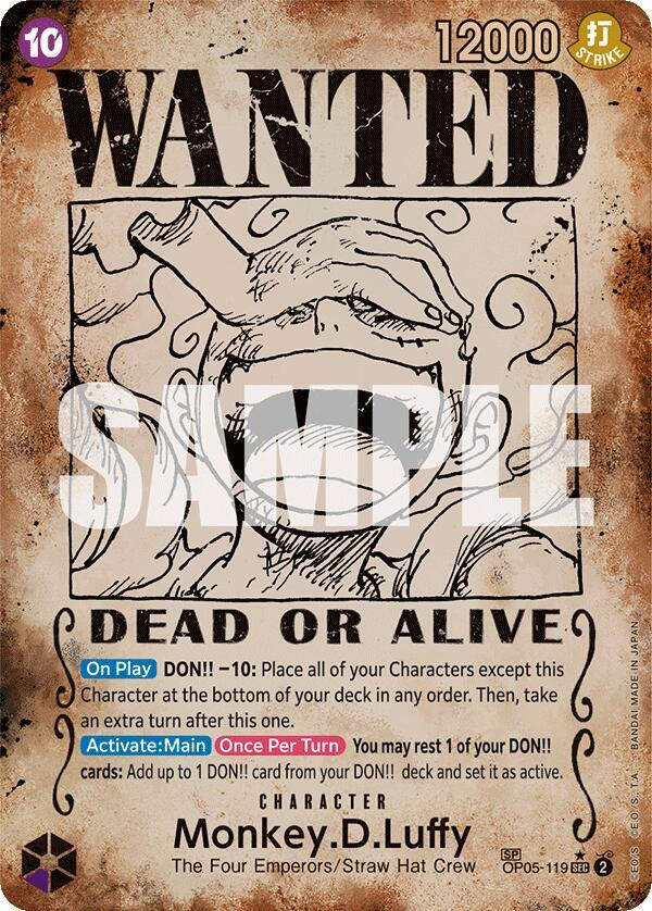 Monkey.D.Luffy (Wanted Poster) (OP05-119) / Foil