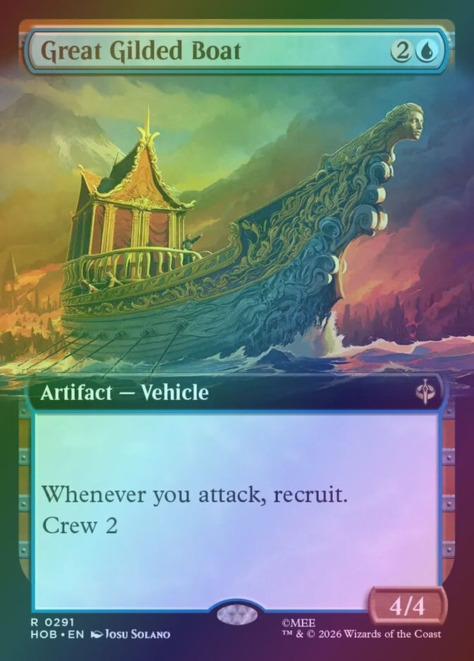 Great Gilded Boat (HOB) (291) / Extended Art / Foil