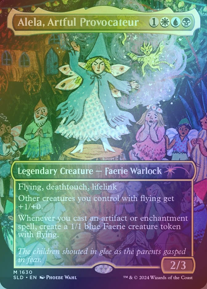 Alela, Artful Provocateur (SLD) (1630★) / Borderless / Rainbow Foil