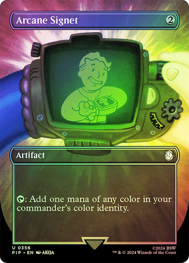 Arcane Signet (pip) (356) / Borderless Foil