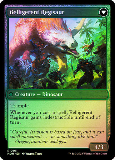Invasion of Ixalan // Belligerent Regisaur (mom) / Foil — cara 2 de 2