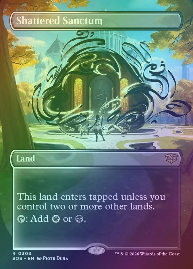 Shattered Sanctum (SOS) (303) / Borderless / Foil