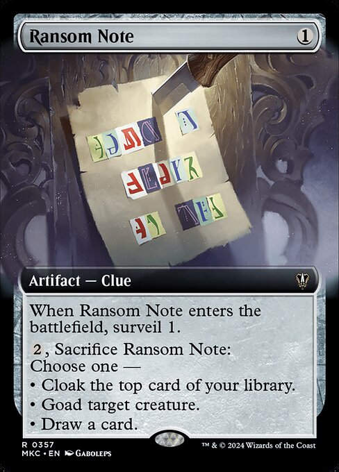 Ransom Note (mkc) (357) / Extended Art