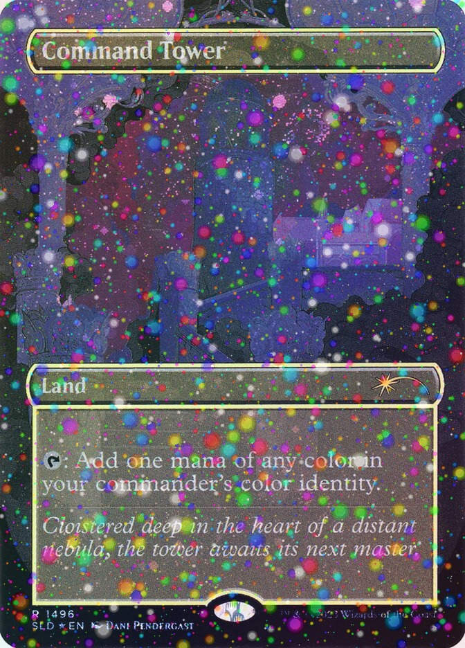 Command Tower (SLD) (1496★) / Borderless / Galaxy Foil