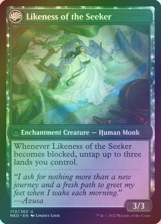 Azusa's Many Journeys // Likeness of the Seeker (NEO) (172) / Foil — cara 2 de 2