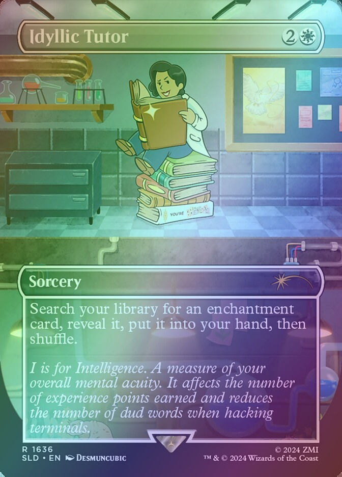 Idyllic Tutor (SLD) (1636★) / Borderless / Rainbow Foil