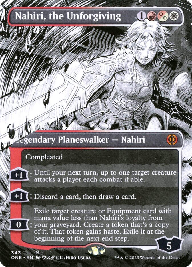 Nahiri, the Unforgiving (ONE) (343) / Borderless / Showcase