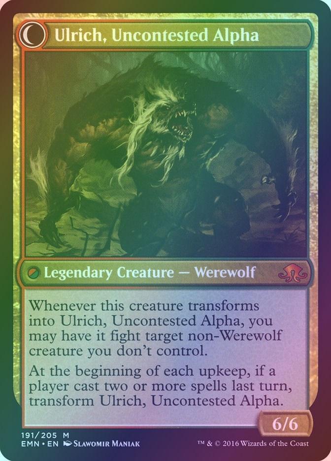 Ulrich of the Krallenhorde // Ulrich, Uncontested Alpha (EMN) (191) / Foil — cara 2 de 2