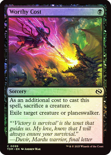 Worthy Cost (TDM) (99) / Foil
