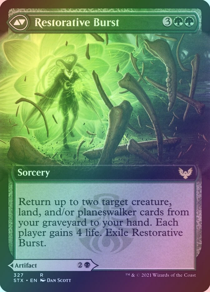 Pestilent Cauldron // Restorative Burst (STX) (327) / Extended Art / Foil — cara 2 de 2