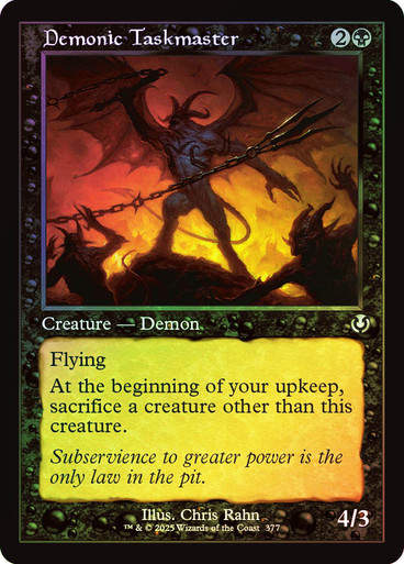 Demonic Taskmaster (INR) (377) / Foil Retro