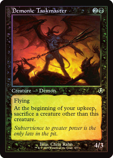 Demonic Taskmaster (INR) (377) / Foil Retro