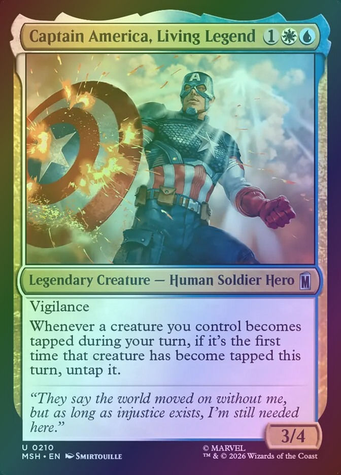 Captain America, Living Legend (MSH) (210) / Foil