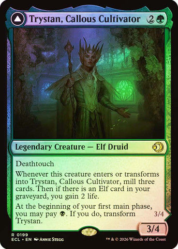 Trystan, Callous Cultivator // Trystan, Penitent Culler (ECL) (199) / Foil — cara 1 de 2