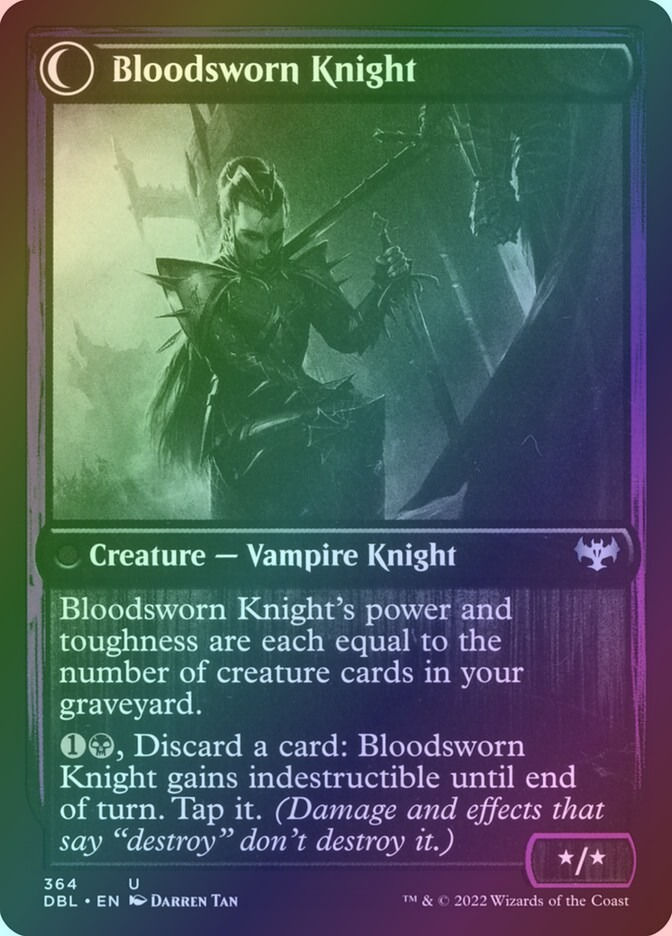 Bloodsworn Squire // Bloodsworn Knight (DBL) (364) / Foil — cara 2 de 2