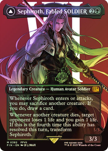 Sephiroth, Fabled SOLDIER // (FIN) (382) / Borderless / Foil