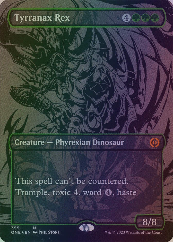 Tyrranax Rex (ONE) (355) / Borderless / Oil Slick Foil
