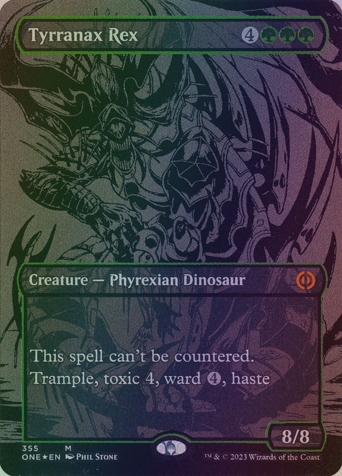 Tyrranax Rex (ONE) (355) / Borderless / Oil Slick Foil