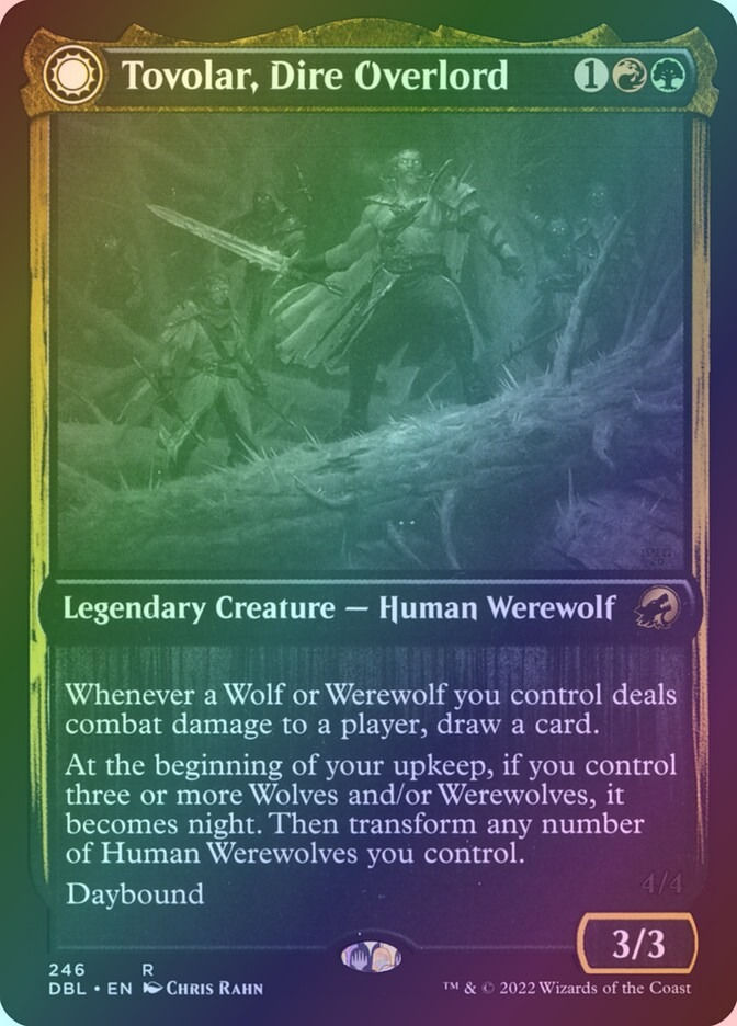 Tovolar, Dire Overlord // Tovolar, the Midnight Scourge (DBL) (246) / Foil — cara 1 de 2