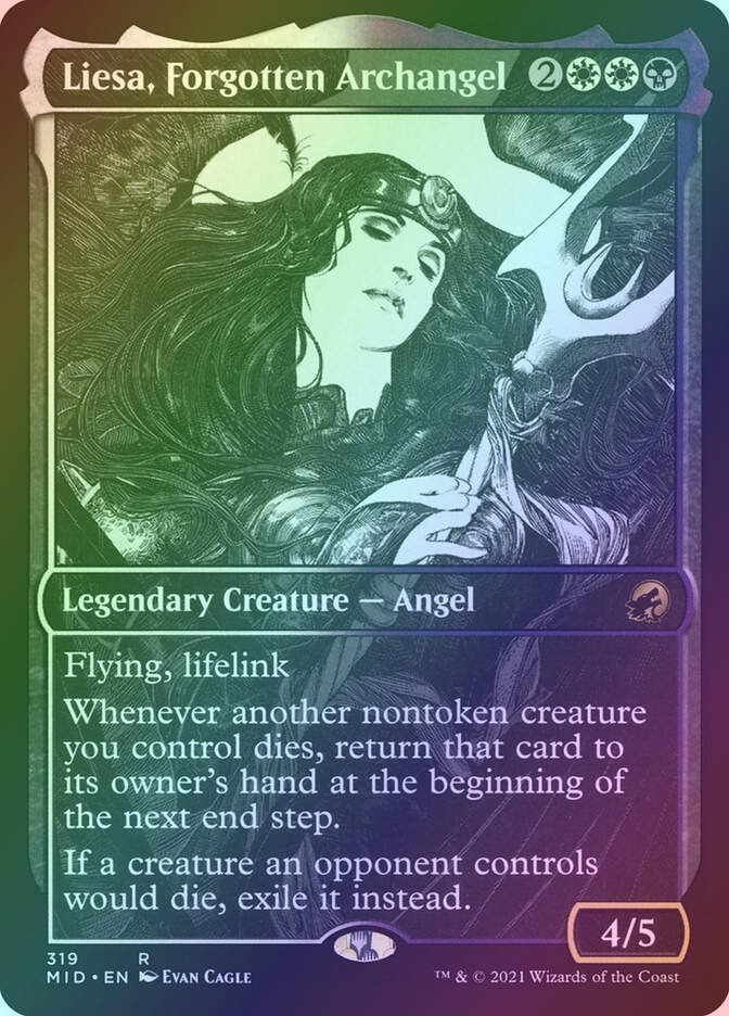 Liesa, Forgotten Archangel (MID) (319) / Showcase / Foil
