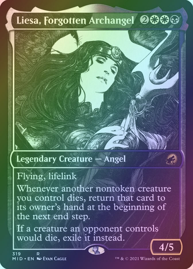 Liesa, Forgotten Archangel (MID) (319) / Showcase / Foil