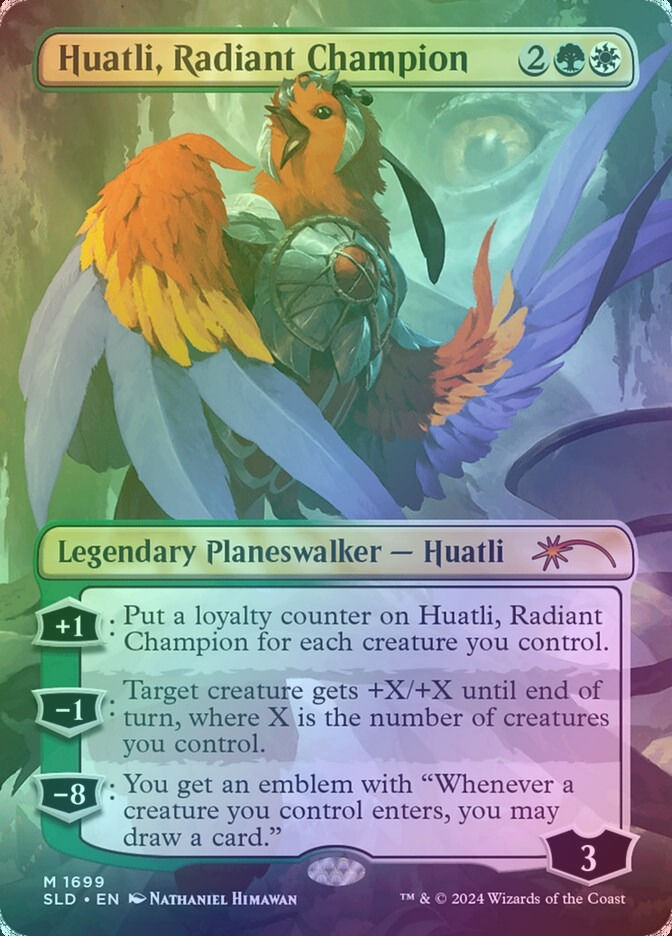 Huatli, Radiant Champion (SLD) (1699) / Borderless / Foil