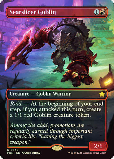 Searslicer Goblin (FDN) (332) / Foil / Borderless
