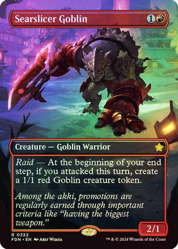 Searslicer Goblin (FDN) (332) / Foil / Borderless