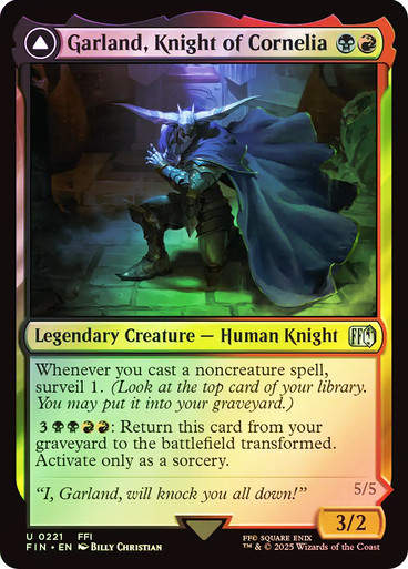 Garland, Knight of Cornelia // Chaos, the Endless (FIN) (221) / Foil
