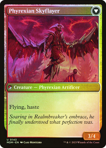 Harried Artisan // Phyrexian Skyflayer (mom) / Foil — cara 2 de 2