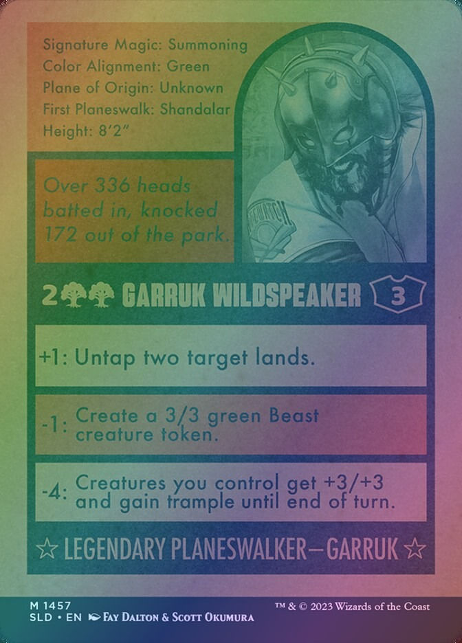 Garruk Wildspeaker // Garruk Wildspeaker (SLD) (1457) / Borderless / Foil — cara 2 de 2
