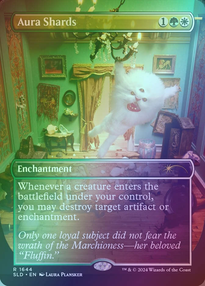 Aura Shards (SLD) (1644★) / Borderless / Rainbow Foil