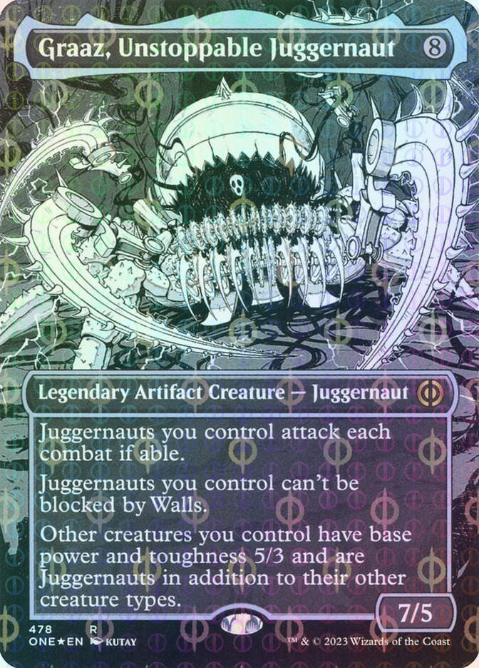 Graaz, Unstoppable Juggernaut (ONE) (478) / Borderless / Compleat Foil