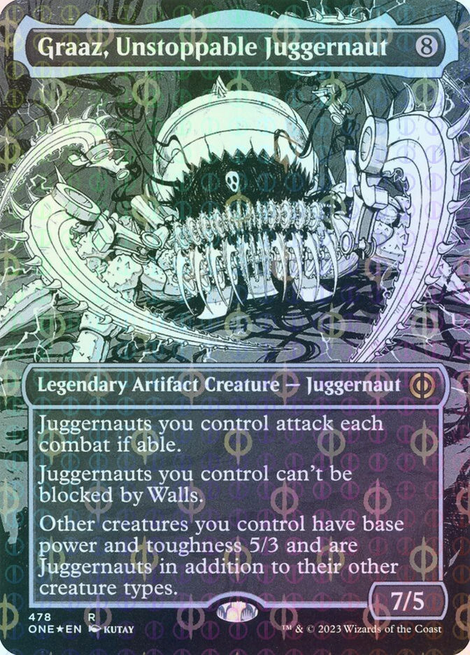 Graaz, Unstoppable Juggernaut (ONE) (478) / Borderless / Compleat Foil