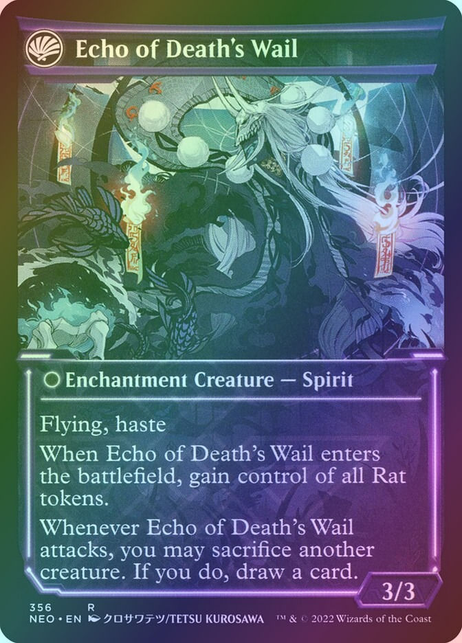 Tribute to Horobi // Echo of Death's Wail (NEO) (356) / Showcase / Foil — cara 2 de 2