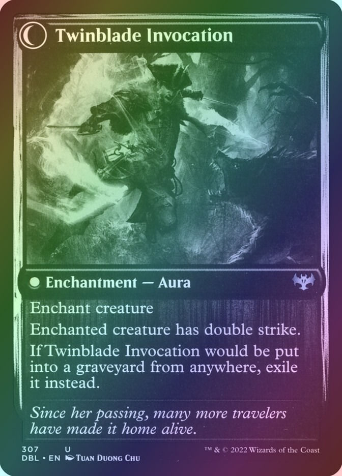 Twinblade Geist // Twinblade Invocation (DBL) (307) / Foil — cara 2 de 2